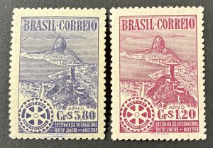 Brazil 1948 #c66-7, Rotary International, MNH.