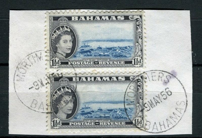 BAHAMAS; Early 1950s QEII issue fine used value, fair Postmark