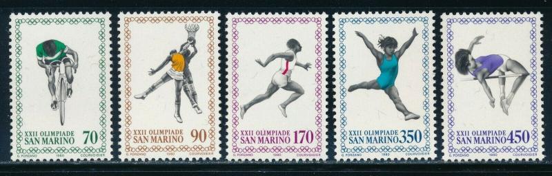 San Marino  - Moscow Olympic Games MNH Sports Set (1980) 