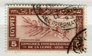 EGYPT; 1938 Leprosy Research issue fine used 5m. value SP-572598