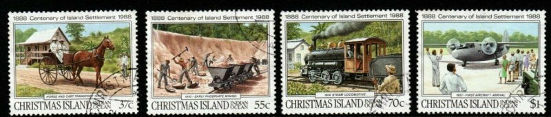CHRISTMAS ISLAND SG255/8 1988 CENTENARY OF PERMANENT SETTLEMENT FINE USED