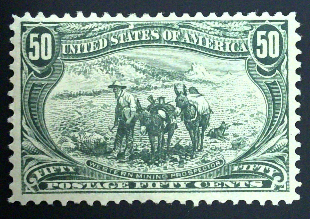 Scott#291 - 50c Sage Green - Trans-Mississippi Expo - OG with Weiss cert  - 1898
