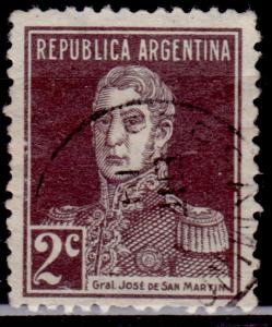 Argentina 1923, San Martin, 2c, sc#342, used