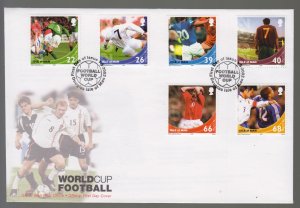 Isle of Man -  2002  World Cup Football set of 6  on  FDC