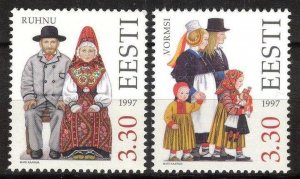 Estonia 1997 National Costumes (IV) MNH
