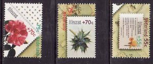 Netherlands-Sc#B635-7- id7-unused NH semi-postal set-Flowers-Maps-1988-