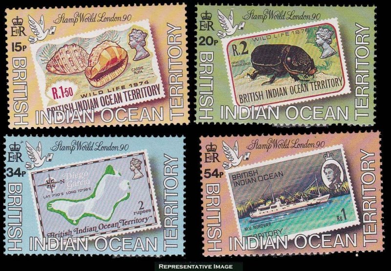 British Indian Ocean Territory Scott 90-93 Mint never hinged.