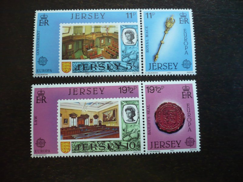 Stamps - Jersey - Scott# 307a,309a - Mint Never Hinged Set of 4 Stamps