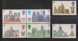 GREAT BRITAIN Scott # 589-94 MNH - British Cathedrals