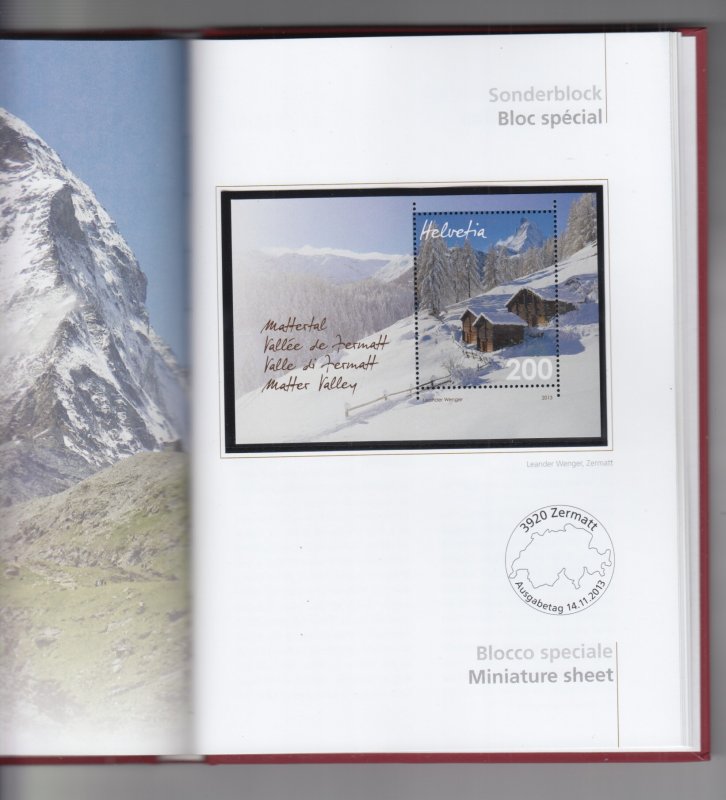 Switzerland 2013 Complete Yearbook MNH (with all stamps and blocks issued)