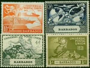 Barbados 1949 UPU Set of 4 SG267-270 Fine LMM