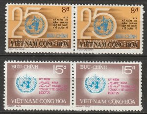 Vietnam 1973 Sc 464-5 set MNH pairs