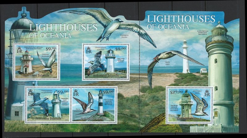 Solomon Islands Scott 1172 Souvenir Sheet MNH! Lighthouses!