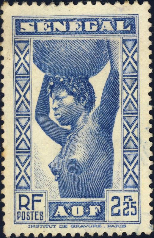 SENEGAL - 1939 - Yv.168 / Mi.178 2fr25 bleu - Oblitéré TB