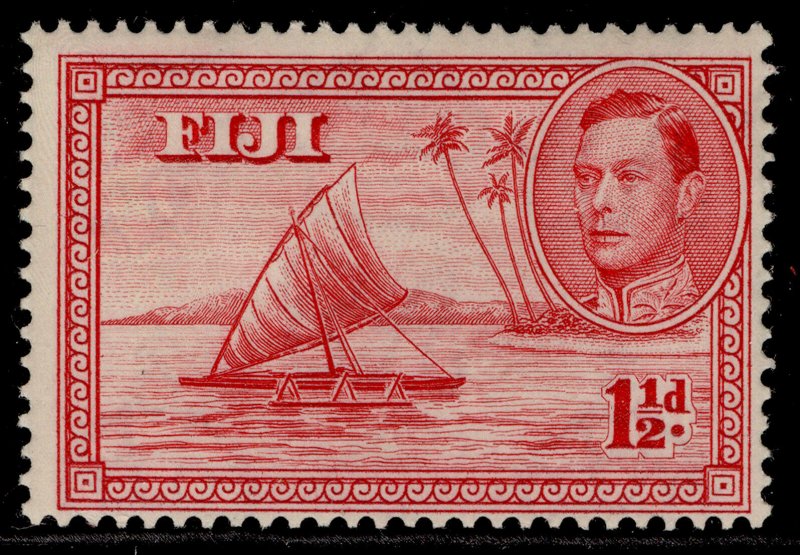 Fiji GVI SG251, 1 1/2 D carmín, M como nueva. Cat £ 18. Die I 