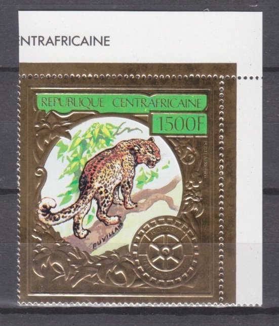 1982 Central African Republic 819 gold Leopard 15,00 €