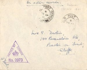 Great Britain Soldier's Free Mail 1941 Field Post Office 304, Akureyri, Icela...