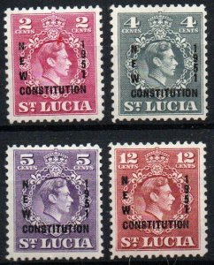 St. Lucia Sc #152-155 Mint Hinged