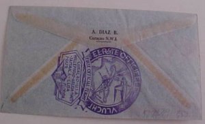 CURACAO FLIGHTS TO USA 1943 TWO CACHETS