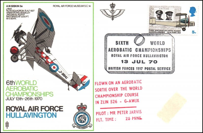 Great Britain Sixth World Aerobatic Championships 1970 Cover