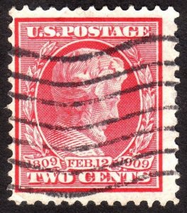 1909, US 2c, Lincoln, Used, Sc 367