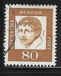 Germany 836: 80pf Heinrich von Kleist, used, F-VF