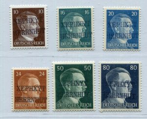 GERMANY SOVIET OCCUPATION ZONE LOCAL HERRNHUT VERY RARE ESSAYS I-VI PERFECT MNH