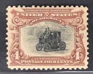 US Stamp#296 4c Deep Red Brown & Black Pan-American MINT Hinged OG SCV $ $70.00 