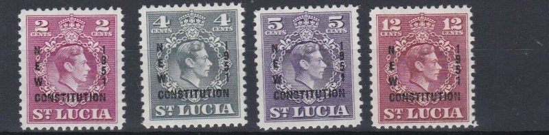 ST LUCIA  1951  NEW CONSTITUTION SET  MNH