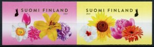 Finland Flowers Stamps 2021 MNH Flower Garden Nature Flora 2v S/A Set 