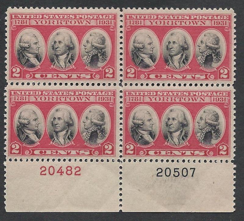 UNITED STATES SC# 703 F-VF MNH 1931 BOTTOM W/2 PL#