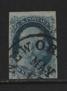 7 VF+ used neat cancel with nice color cv $ 150 ! see pic !