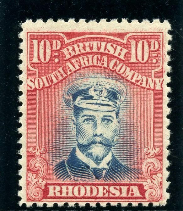 Rhodesia 1918 KGV Admiral 10d indigo & carmine MLH. SG 269.