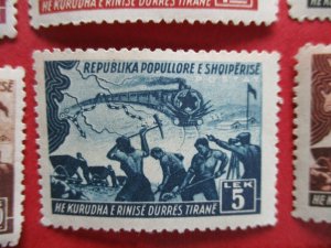 SG498-505 1948 Albania Construction of Durres - Tirana Railway Set MM