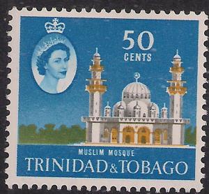 Trinidad & Tobago 1960 - 67 QE2 50ct Mosque MM SG 294 ( D927 )