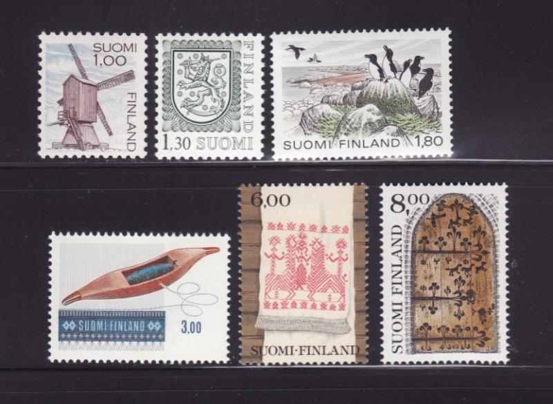 Finland 630-631, 635-637, 639 MNH Various