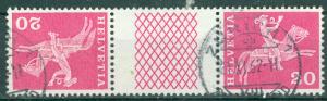 Switzerland - Scott 385 Tete-Beche Pair