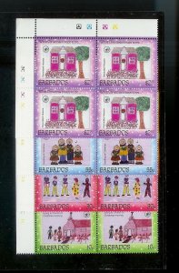 BARBADOS Sc#926-929 Complete Mint Never Hinged PLATE BLOCK Set