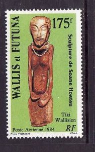 Wallis & Futuna Islands-Sc#C134-Unused NH airmail set-Tiki sculpture-1984-