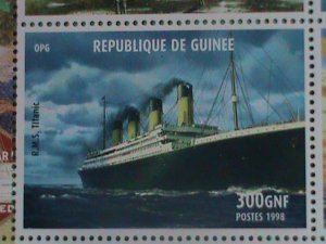 1998-GUINEA STAMP-R.M.S. TITANIC- MINT-NH FULL STAMP SHEET