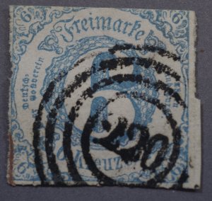 Thurn & Taxis #58 VG Concentric Circle Cancel w/ Numeral