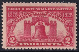 627 U.S 1926 Sesquicentennial Exposition 2¢ Liberty Bell issue MNH CV $4.00