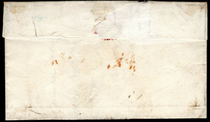 GB Wales Cover  *MISSENT TO BRISTOL* Swansea Entire Letter EL 1841 MC180a