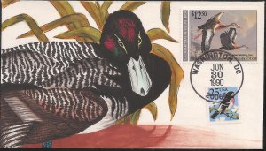 Chad Green Hand Painted FDC for the Federal 1990 Duck Stamp