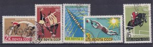 Russia Soviet Union 1962 World Sports 5v Stamps Set Mi2611/15 Used