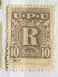 COLOMBIA; ANTIOQUINA 1899 Registro Cordoba issue Mint hinged 10c. value