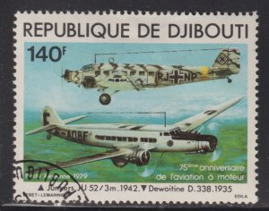 Djibouti C124 Junkers JU-52 and Dewoltine D·338 1979