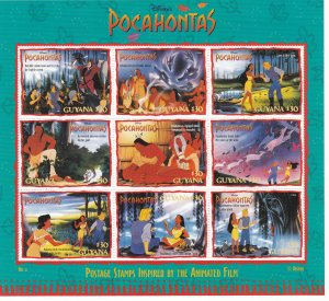 Guyana # 2986-2987, Disney - Pocahontas, Mint NH, 1/2 Cat.