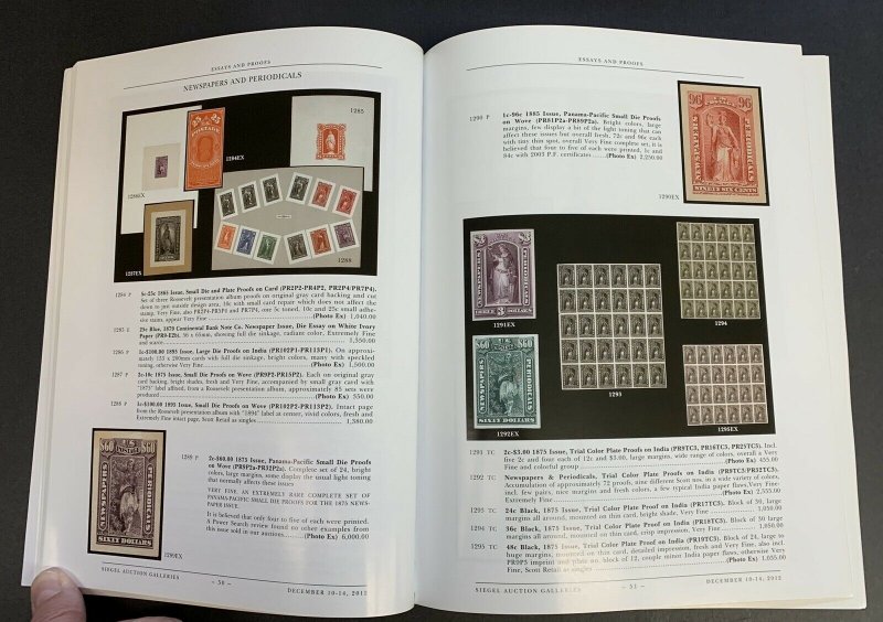 U.S. and Foreign Stamps & Covers, Robert A. Siegel, Sale 1037, Dec. 10-14, 2012