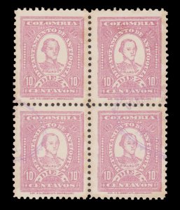 COLOMBIA ANTIOQUIA YEAR 1902 STAMP SCOTT # 136. USED. # 7